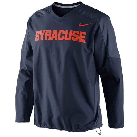NWT Nike Syracuse Orange 4th Down Pullover DriFit Wind Jacket NAVY